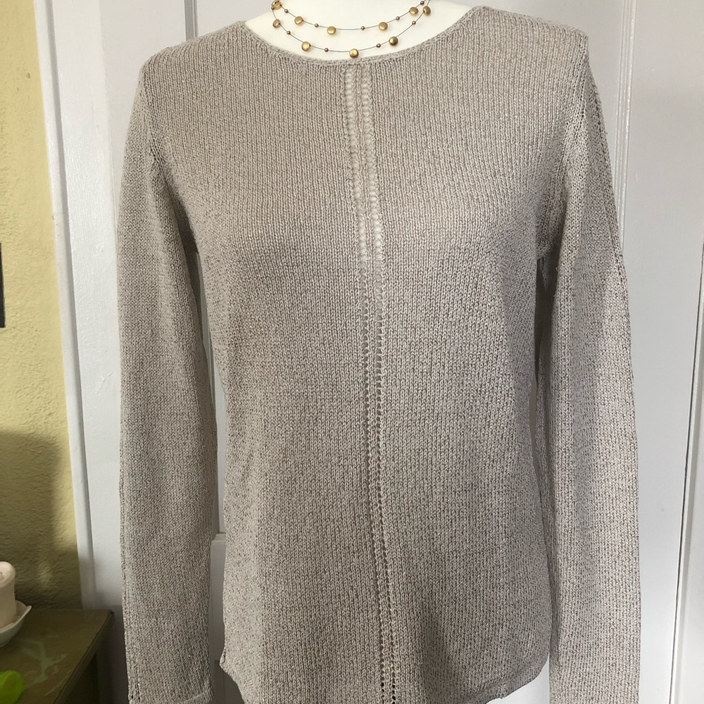 Subtle sparkle cream & gold sweater